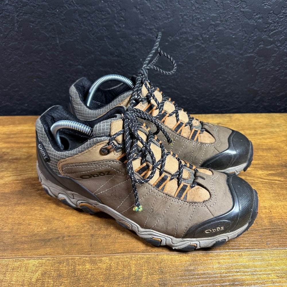 Oboz Bridger Low B-DRY Brown Nubuck Leather Hiking Shoes Mens 8.5 EU 41.5